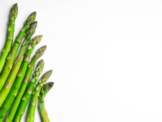 Asparagus on white background