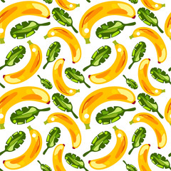 Seamless pattern of bananas