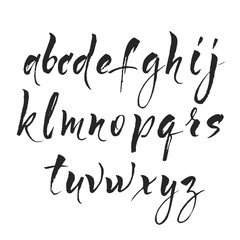 Vector hand written  modern calligraphic  alphabet set