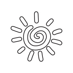 Beautiful happy sun vector illustration