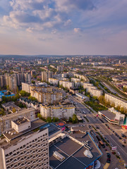 Fototapeta premium Aerial drone view of kishinev city