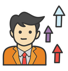 Flat vector design of entrepreneur icon.