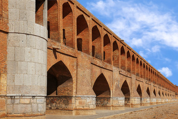 Khaju (Pol-e Khaju) Brücke in Isfahan. Erbe des Iran. Altes Persien.