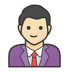 Flat vector design of entrepreneur icon.