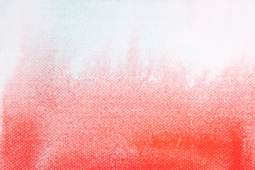 Spray red paint texture, overflowing wet texture. with canvas texture watercolor abstract background, wet technique. play of colors and colors. dried paint waves.
