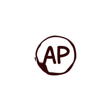 A P AP Initial logo template vector. Letter logo concept