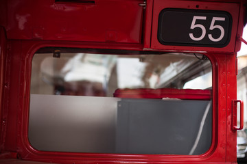 Public transport bus with number 55