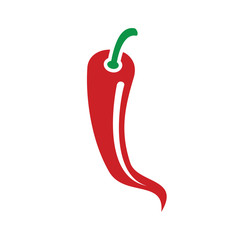 Red Hot pepper icon on background for graphic and web design. Simple vector sign. Internet concept symbol for website button or mobile app.