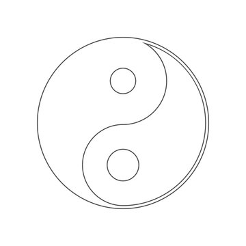 recommend clip art: Yin Yang icon. Element of China for mobile concept and web apps icon. Outline, thin line icon for website design and development, app development