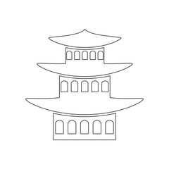 Obraz premium Chinese Tower icon. Element of China for mobile concept and web apps icon. Outline, thin line icon for website design and development, app development
