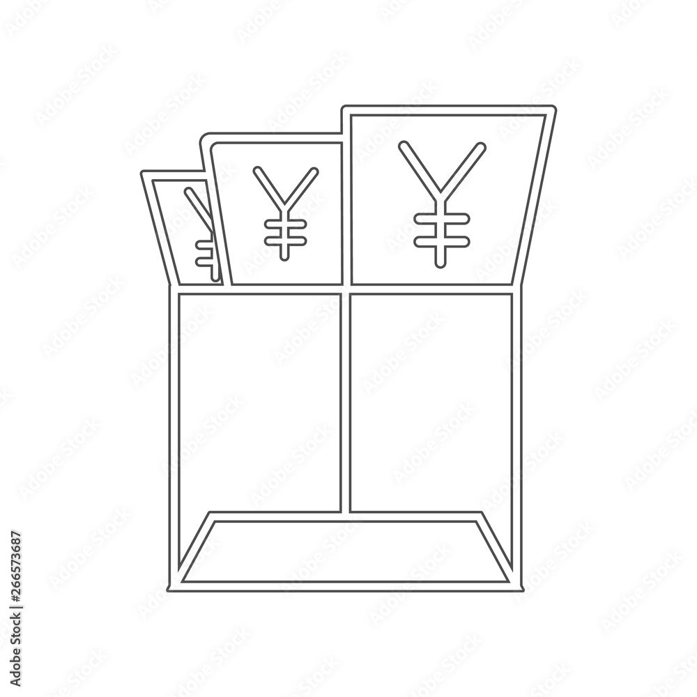 Poster salary icon. element of china for mobile concept and web apps icon. outline, thin line icon for webs