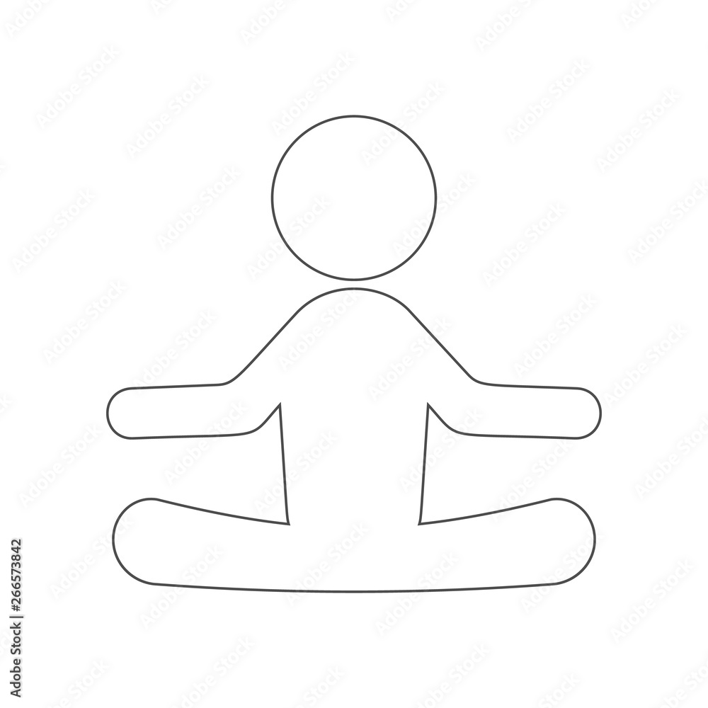 Poster meditation icon. element of china for mobile concept and web apps icon. outline, thin line icon for 