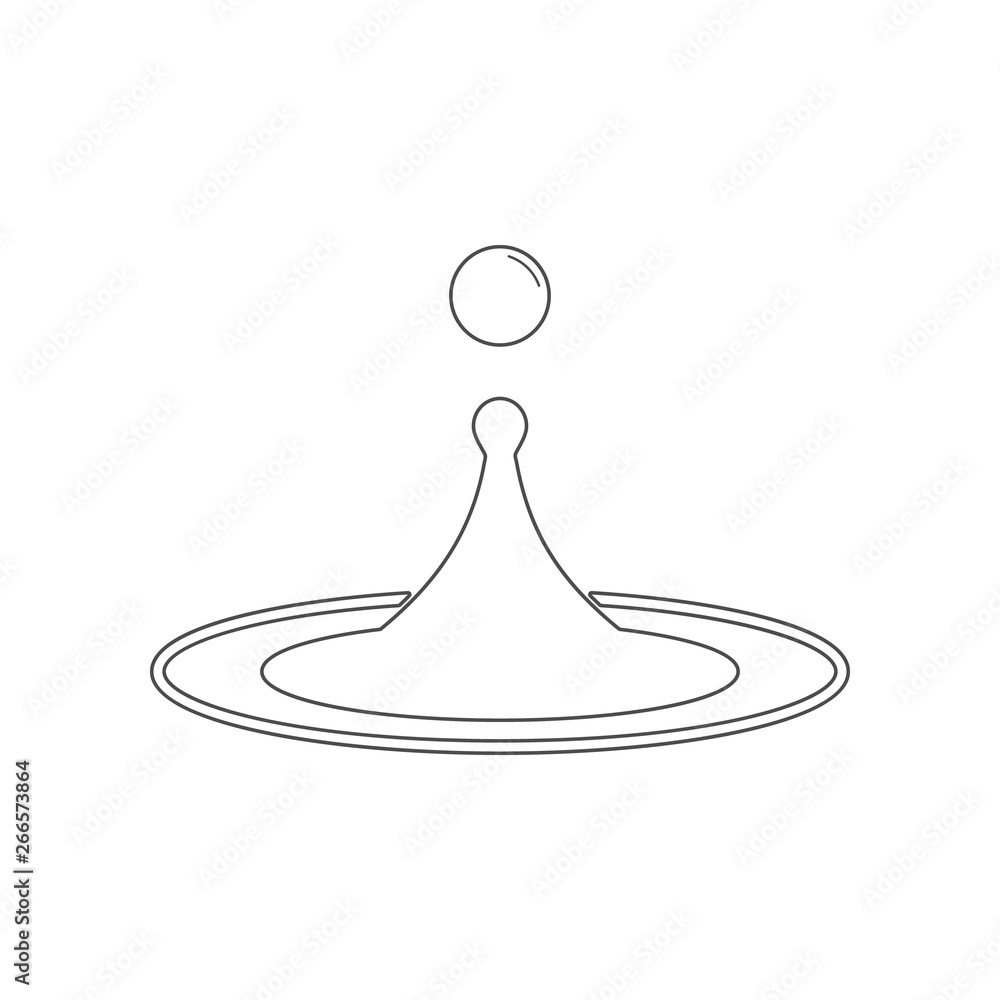 Poster zen drop icon. element of china for mobile concept and web apps icon. outline, thin line icon for we