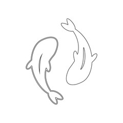 yin-yang, fish, zen icon. Element of China for mobile concept and web apps icon. Outline, thin line icon for website design and development, app development