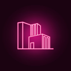 City scape line neon icon. Elements of City set. Simple icon for websites, web design, mobile app, info graphics