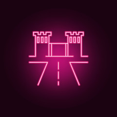 City scape line neon icon. Elements of City set. Simple icon for websites, web design, mobile app, info graphics