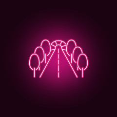 City scape line neon icon. Elements of City set. Simple icon for websites, web design, mobile app, info graphics