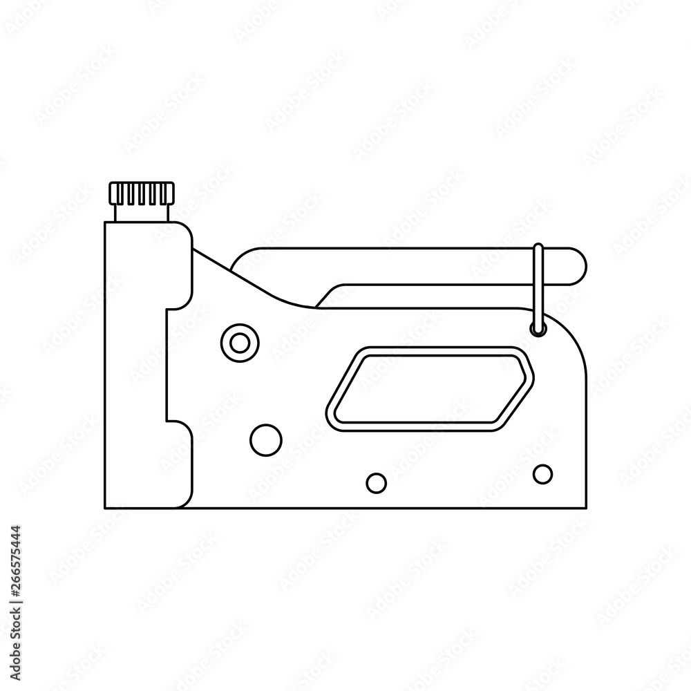Poster color construction stapler icon. element of construction tools for mobile concept and web apps icon.