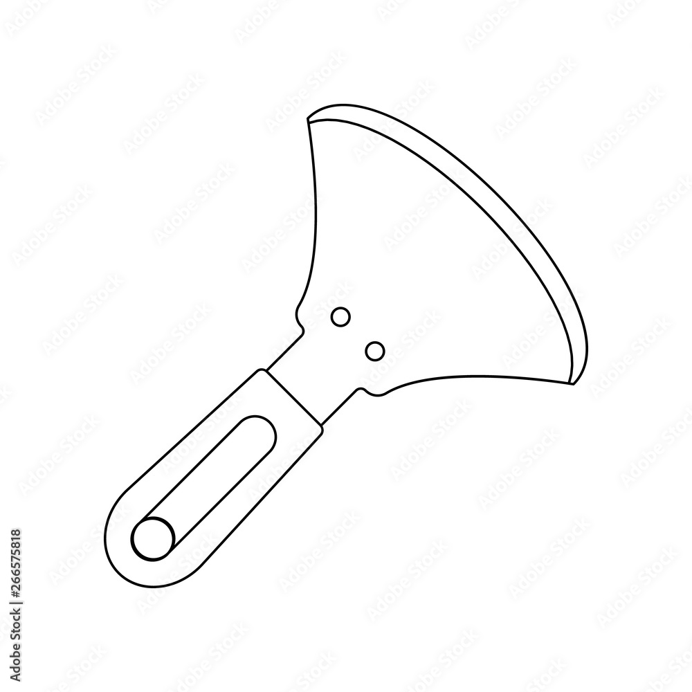 Poster color putty knife icon. element of construction tools for mobile concept and web apps icon. outline,