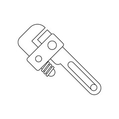 color gas wrench icon. Element of construction tools for mobile concept and web apps icon. Outline, thin line icon for website design and development, app development