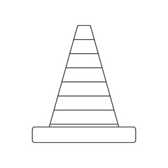 color road cone icon. Element of construction tools for mobile concept and web apps icon. Outline, thin line icon for website design and development, app development