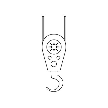 recommend clip art: color crane hook icon. Element of construction tools for mobile concept and web apps icon. Outline, thin line icon for website design and development, app development