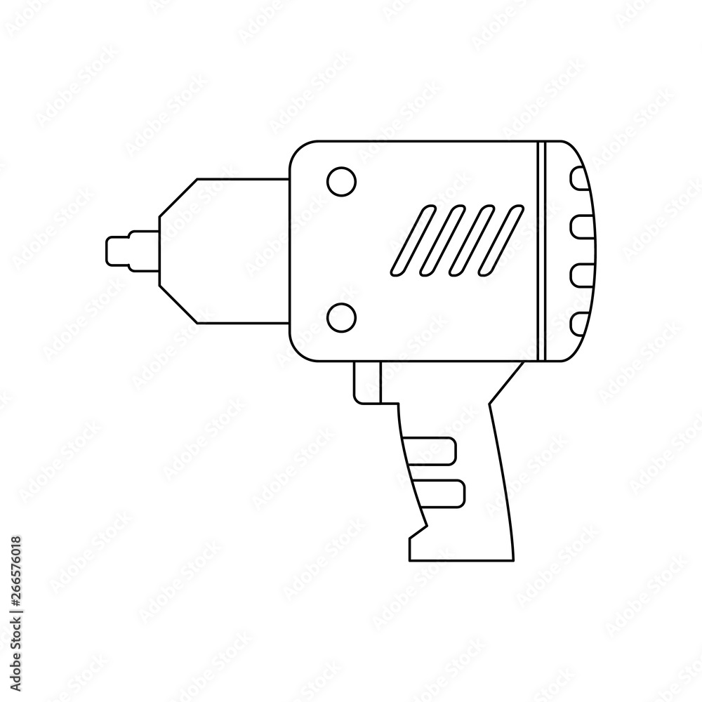 Poster color hand drillicon. element of construction tools for mobile concept and web apps icon. outline, t