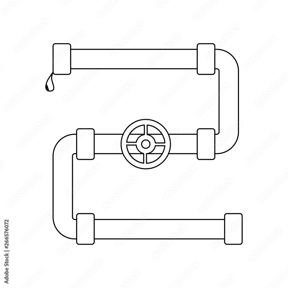 Poster color water pipe icon. element of construction tools for mobile concept and web apps icon. outline, 