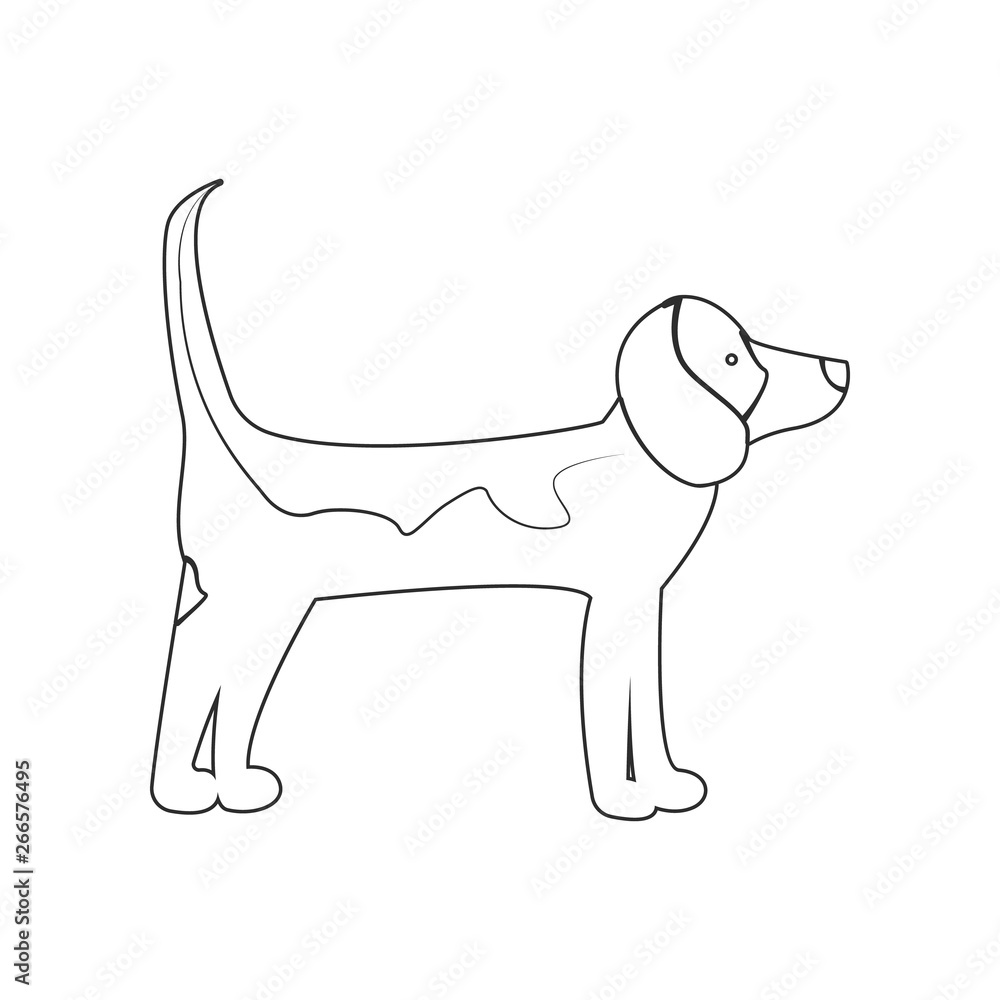Poster labrador retriever icon. element of dog for mobile concept and web apps icon. outline, thin line ico