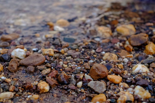 Rocks by the river ,tides