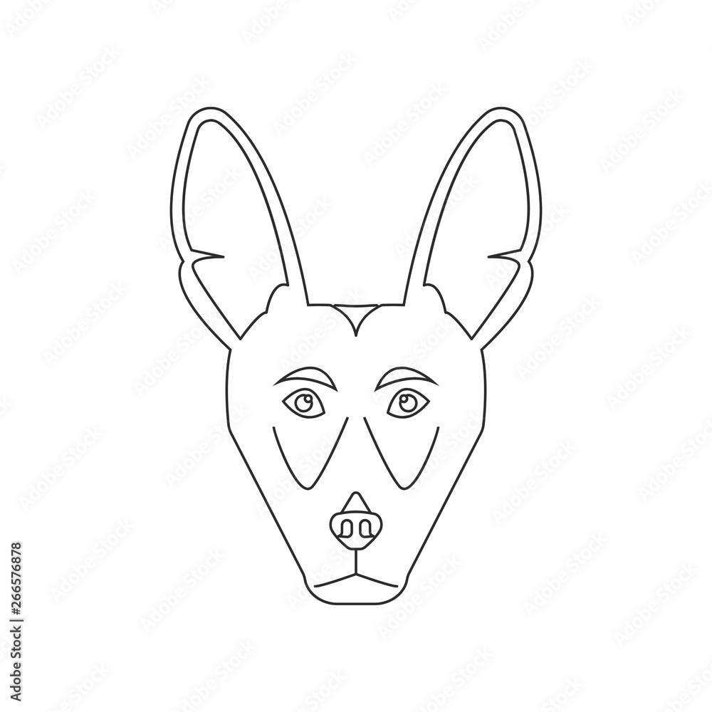 Poster chihuahua face icon. element of dog for mobile concept and web apps icon. outline, thin line icon fo