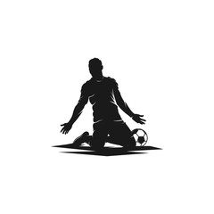 celebrations football player silhouette logo