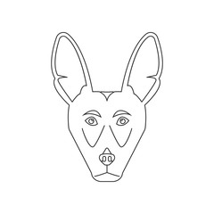 chihuahua face icon. Element of dog for mobile concept and web apps icon. Outline, thin line icon for website design and development, app development