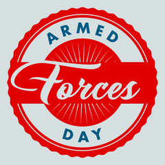 Armed Forces Day Label