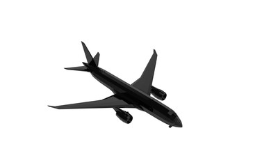 Airplane isolated on white 3D Rendering