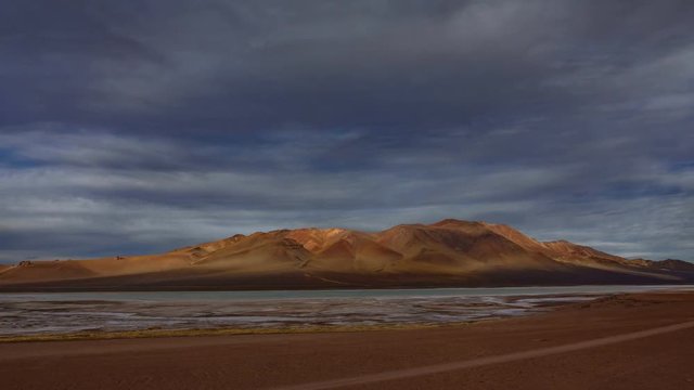 Pacana crater and salar timelapse in Atacama