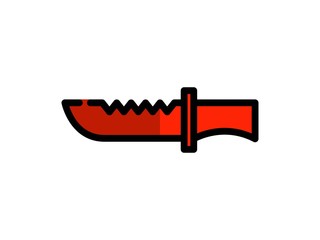 bayonet filled line vector icon