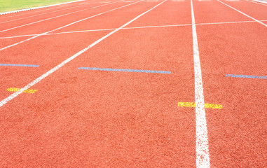 Fototapeta premium Running track at the stadium.