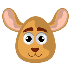 Isolated cute avatar of a kangaroo - Vector