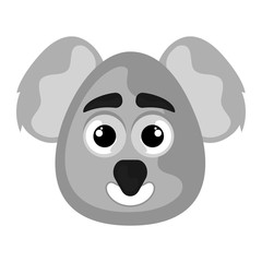 Isolated cute avatar of a koala - Vector