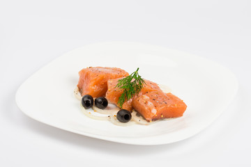salmon on a plate