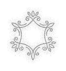 Elegant hand drawn retro floral frame