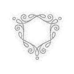 Elegant hand drawn retro floral frame