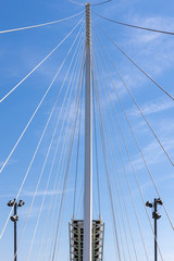 LA SPEZIA, LIGURIA/ITALY  - APRIL 19 : View of the pedestrian bridge in La Spezia Liguria Italy on April 19, 2019