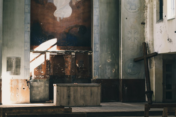 Hall of an abandoned church