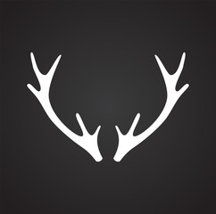 Animal Horn icon on background for graphic and web design. Simple vector sign. Internet concept symbol for website button or mobile app.