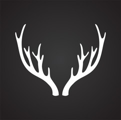 Animal Horn icon on background for graphic and web design. Simple vector sign. Internet concept symbol for website button or mobile app.