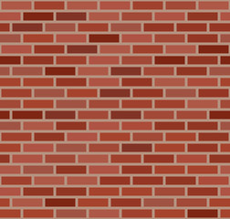 Vector red brick wall background. Old texture urban masonry. Vintage architecture block wallpaper. Retro facade room illustration