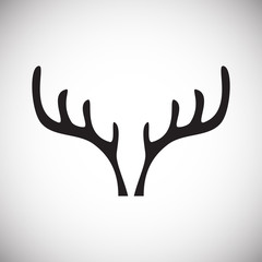 Animal Horn icon on background for graphic and web design. Simple vector sign. Internet concept symbol for website button or mobile app.