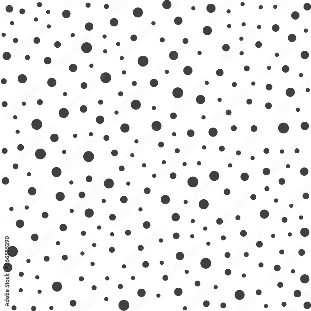 Poster seamless vector background with random elements. tileable black and white ornament. dotted abstract 